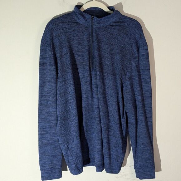 Pro Tour Blue Lightweight Quarter Zip Pullover Sweatshirt Men's Size Large - Picture 1 of 5